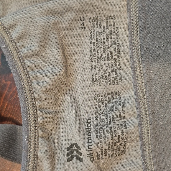 All in Motion Gray Sports Bra with Molded Cups - Picture 2 of 2